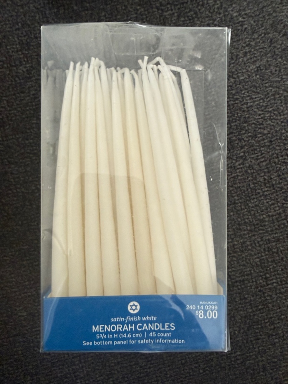 Target White Menorah Candles - Satin Finish